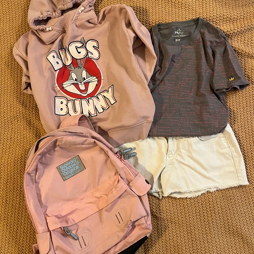 Uniqlo t-shirt and Zara hoodie and more